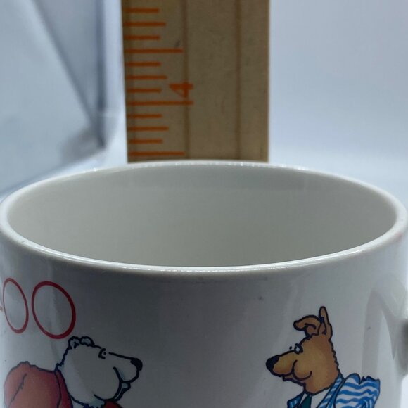 Russ Berrie This Place Is A Zoo Ceramic Mug Alligator Kangaroo Pig Frog Penguin - Picture 7 of 7